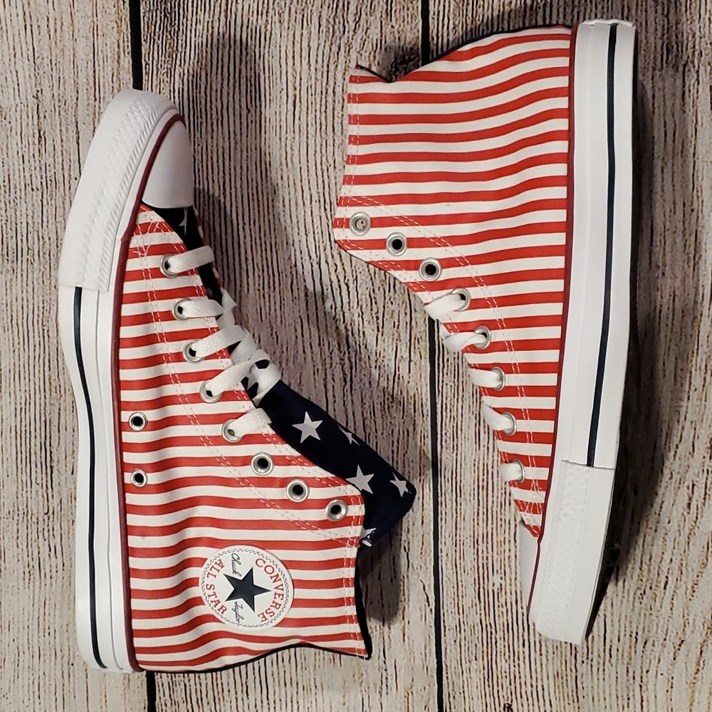Converse 170813f Usa stars red stripes size8.5 Sneakers - Picture 2 of 8